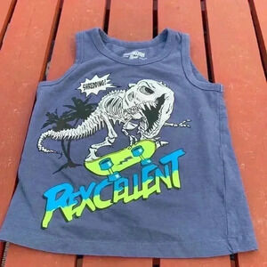 [5 for $25]  Oshkosh, dinosaur tank top, 100% cotton